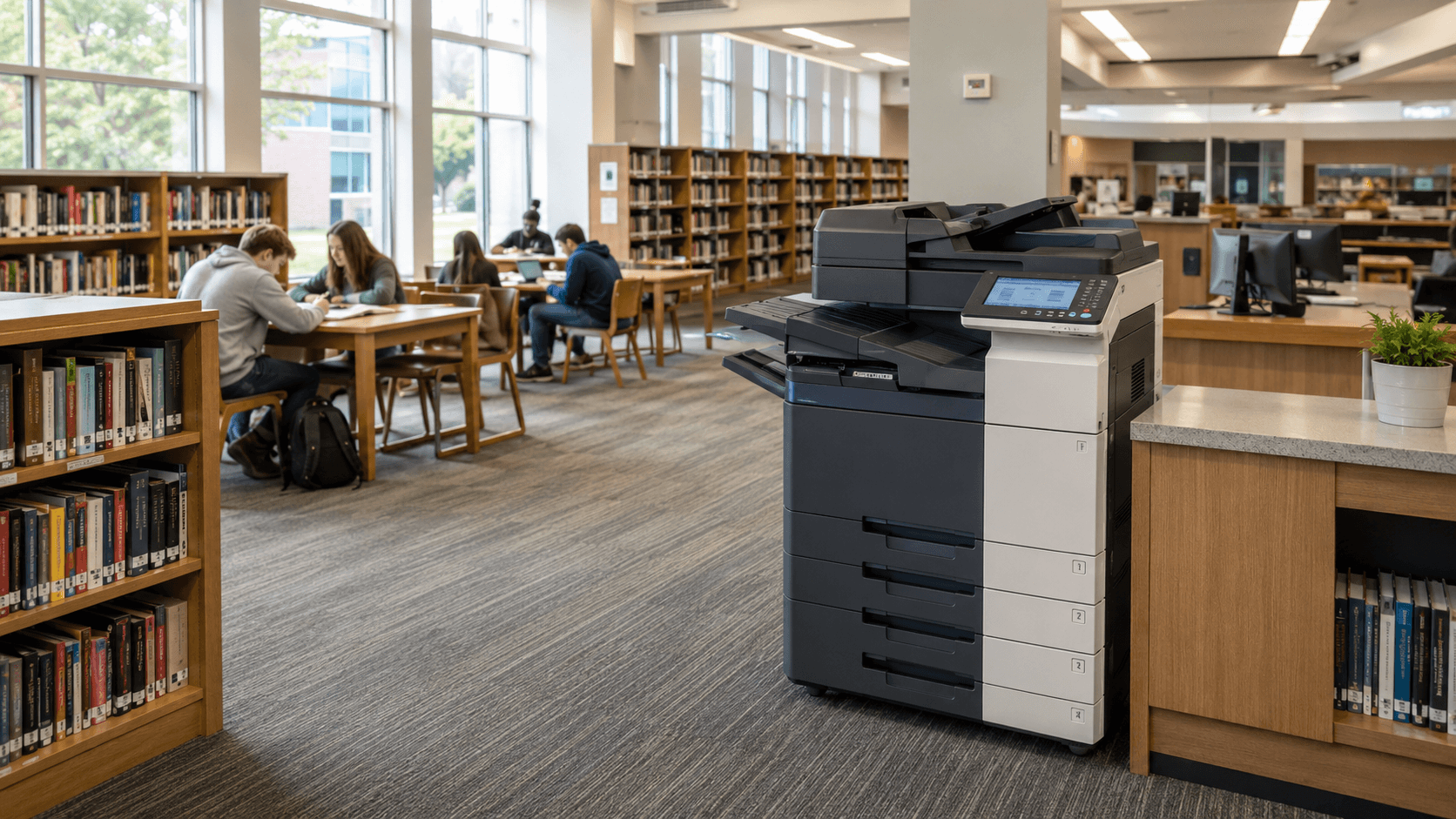Right-sized devices for classrooms, front offices, and workrooms.