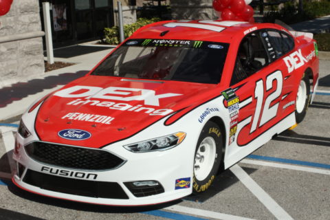 Ryan Blaney Sponsorship: #12 DEX Ford, 3/4 view