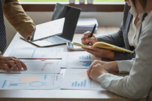 Marketing, Financial, Accounting, Planning, Team of business use calculators and graph analysis to plan marketing strategies and make profitable investments for the company.